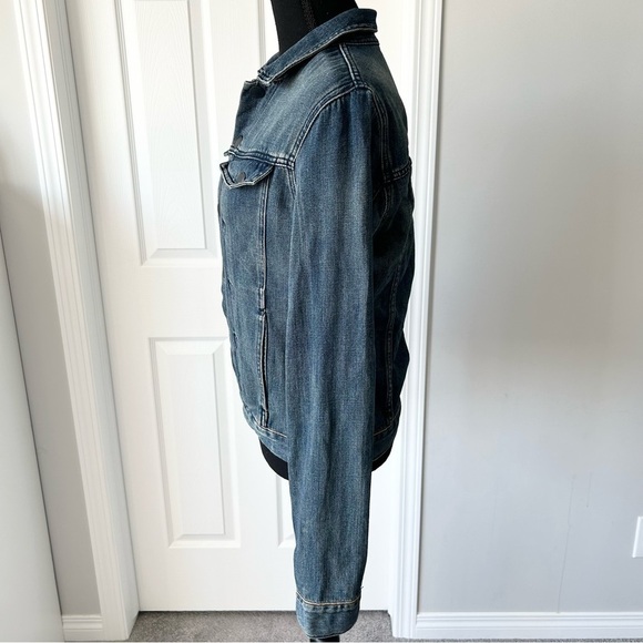 Volcom Jean Jacket With Crochet Accents On the  Back Made in USA - Picture 3 of 16